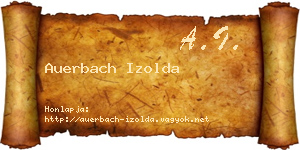 Auerbach Izolda névjegykártya